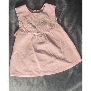 Vintage Baby Pink Corduroy Dress Winnie The Pooh ?? No Tags Look Thru Pics (C1)